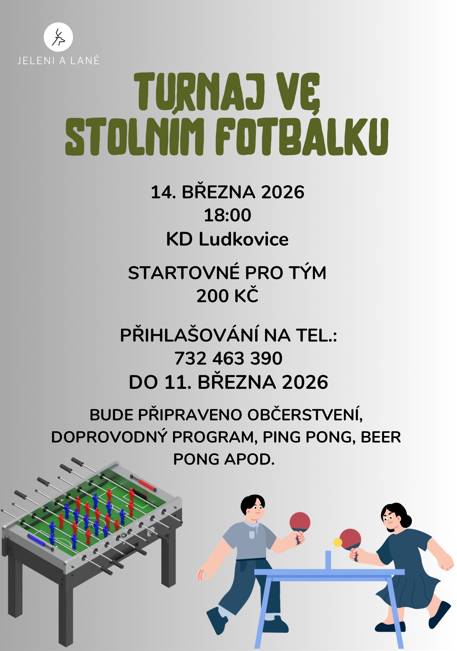 Turnaj ve stolním fotbálku 14. 3. 2026