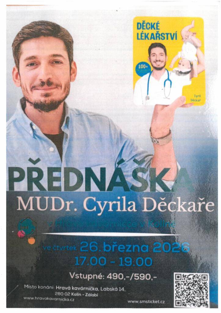 Hravá Kavárnička Kolín - přednáška MUDr. Cyrila Děckaře