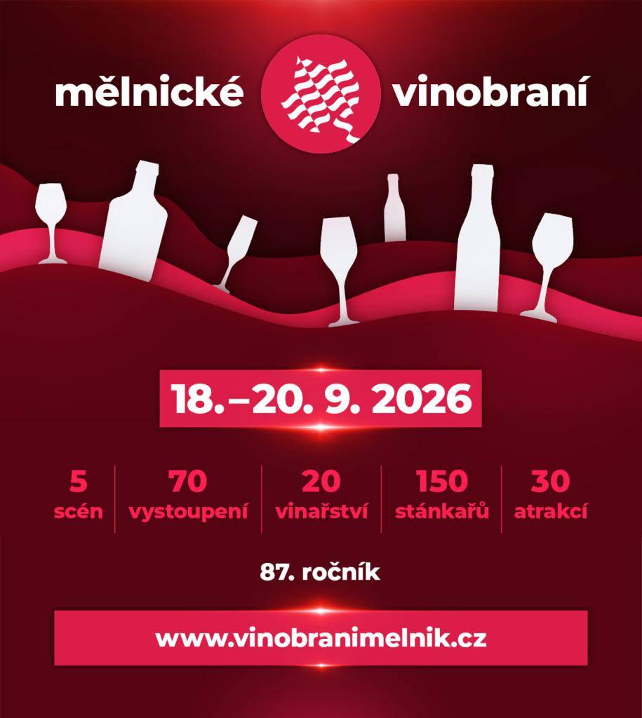 sobota 19.9.2026 odjezd 8:00 příjezd cca. 22:00 Mělnické vinobraní je jedním z nejstarších a největších vinařských festivalů v České republice!  Vinobraní plné zábavy, dobrého jídla, vína a bohatého kulturního programu Přihlášky na OÚ Tochovice do 31.3