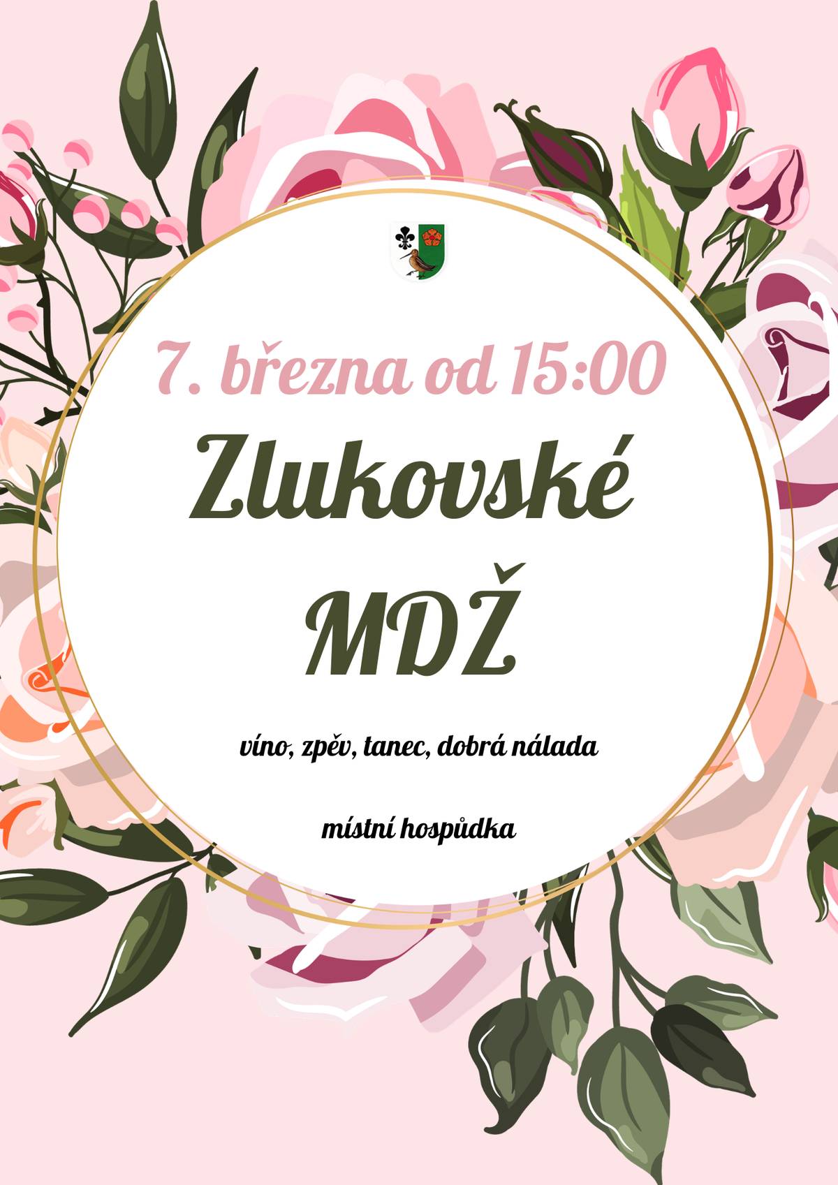 Oslava MDŽ ve Zlukově Milé zlukovské ženy, srdečně Vás zveme na společné tradiční setkání u příležitosti Mezinárodního dne žen, které se uskuteční 📅 7. března od 15:00 hodin 📍 v místní hospodě ve Zlukově Přijďte si užít příjemné odpoledne plné pohody, dobrého pití, jídla a skvělé muziky, která opět podpoří oslavu tohoto svátku. Budeme rádi, když přijmete naše pozvání a přijdete si společně s námi tento den užít. Těšíme se na Vás!   Informace k pracím na kanalizaci  Stavební práce na kanalizaci nadále probíhají:   u Lukášků   za školkou směrem k Drsům od hlavní silnice   Prosíme občany o zvýšenou opatrnost v těchto lokalitách a děkujeme za trpělivost během realizace stavby. O dalším postupu prací Vás budeme průběžně informovat. obec Zlukov