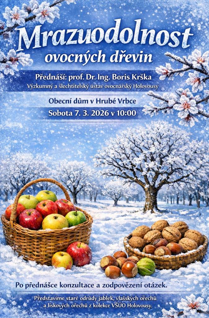 Kdy: sobota 7.3.2026 v 10:00 hodin  Kde: Obecní dům v Hrubé Vrbce