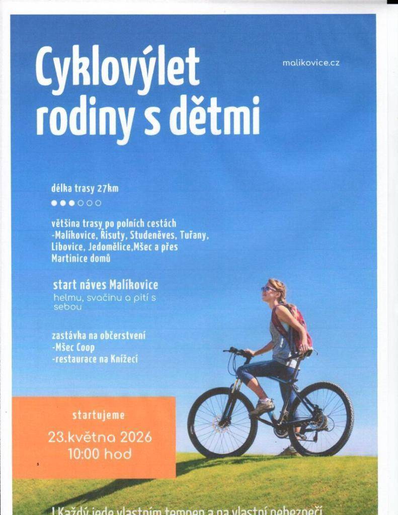 Cyklovýlet pro rodiny s dětmi