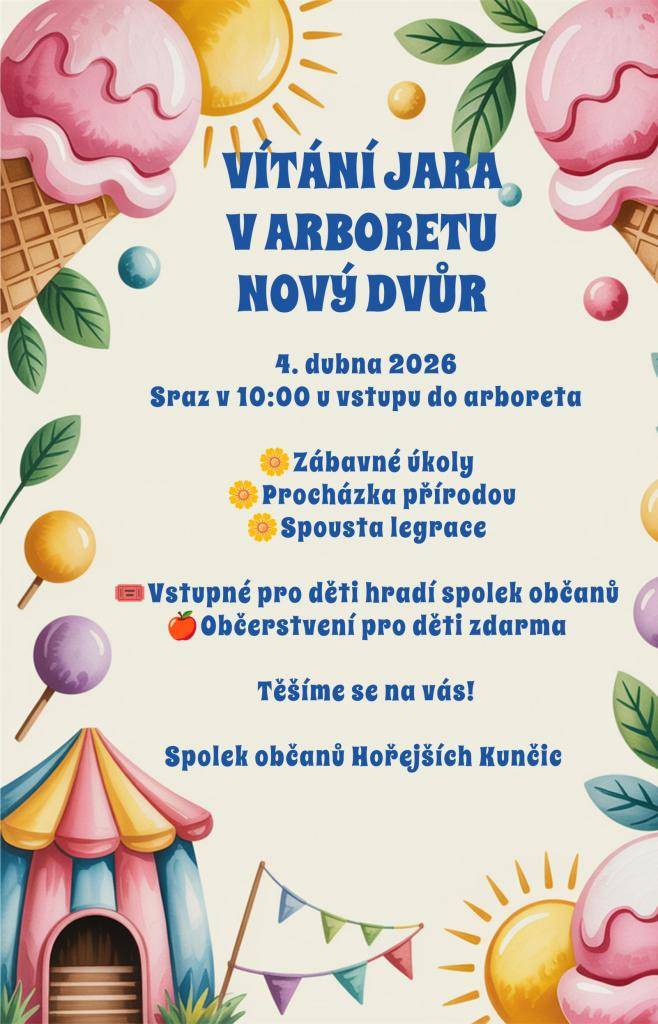 Vítání jara - Spolek občanů Hořejších Kunčic - 4. 4. 2026