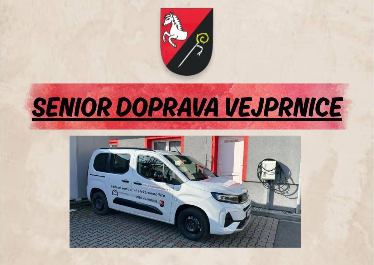 Vejprnice mají novou službu, která má usnadnit každodenní život lidem, pro které je cestování už trochu náročnější. Jmenuje se Senior doprava Vejprnice a jejím smysylem je dopravit Vás pohodlně a bezpečně tam, kam potřebujete – bez shánění odvozů na poslední chvíli a bez zbytečného stresu.