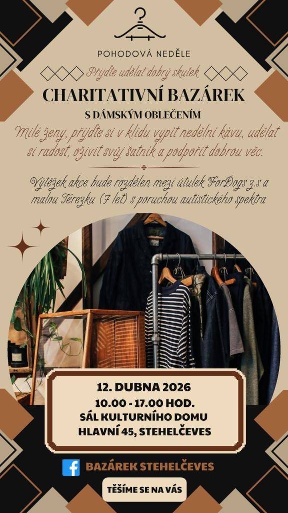 eděle 12.4.2026 od 10-17h v sálu KD