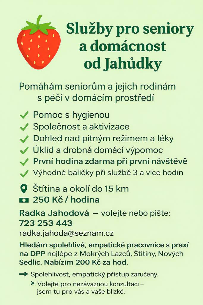 Pomoc seniorům a jejich rodinám s péčí v domácím prostředí.