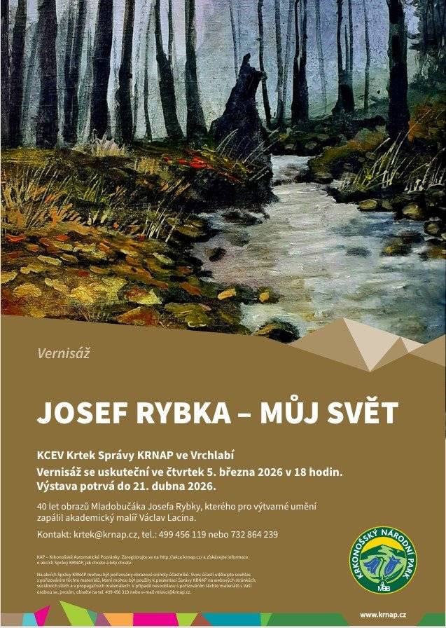 Pozvánka na výstavu obrazů Josefa Rybky