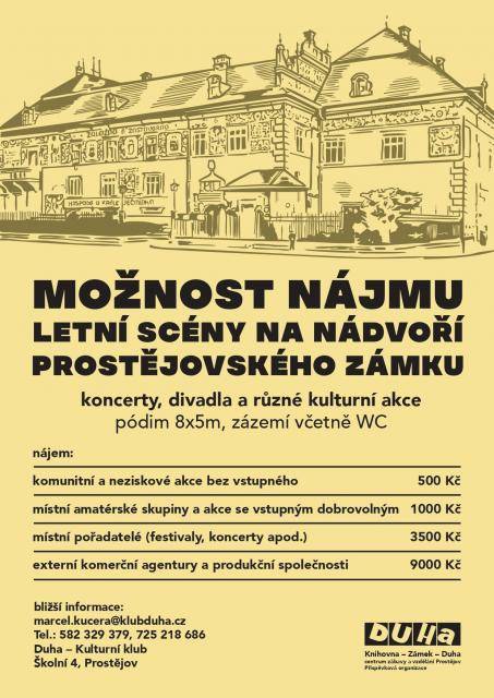 Podium v romantickém prostředí zámku nabídne prostor umělcům, kteří zde budou moci znovu představit své umění veřejnosti.                               Číst dál...