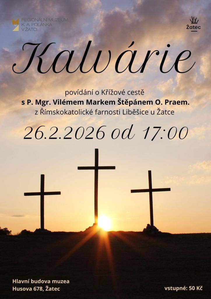 Zajímavou přednášku liběšického faráře otce Viléma o křížové cestě, kalvárii, připravilo na čtvrtek regionální muzeum. V hlavní budově v Husově ulici si pak mohou návštěvníci prohlédnout i velikonoční výstavu, kde je také zobrazena kalvárie na husích vejcích.