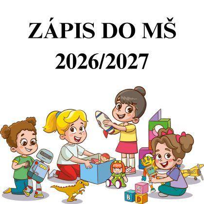 Elektronický zápis do MŠ se koná od 02. 03. 2026 do 14. 04. 2026.   Samotný zápis pak proběhne v úterý 14. 04. 2026 v době do 13:00 do 17:00 hodin.