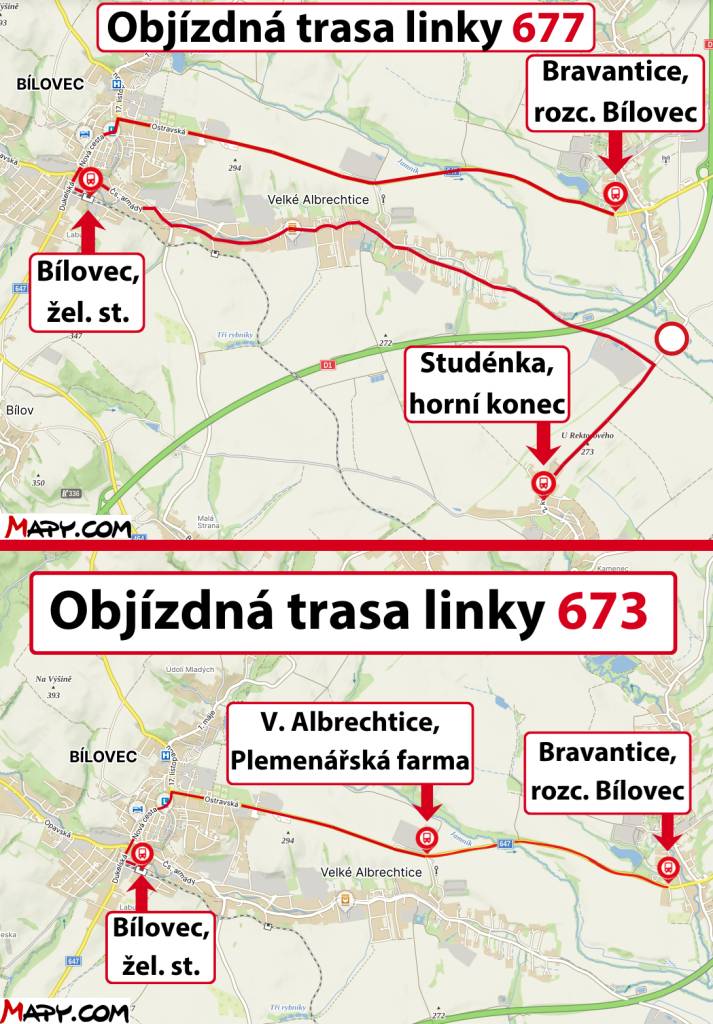 Změna v organizaci provozu vybraných linek regionální autobusové dopravy a obsluze dotčených zastávek