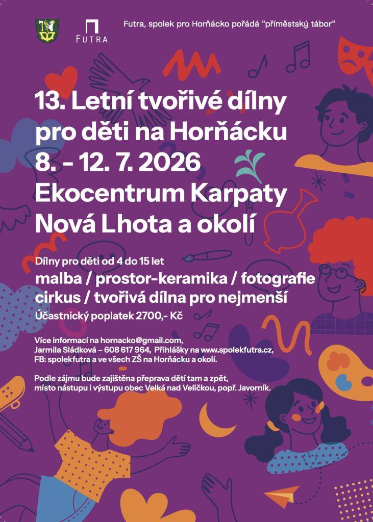 13. Letní tvořivé dílny  pro děti na Horňácku  8. - 12. 7. 2026