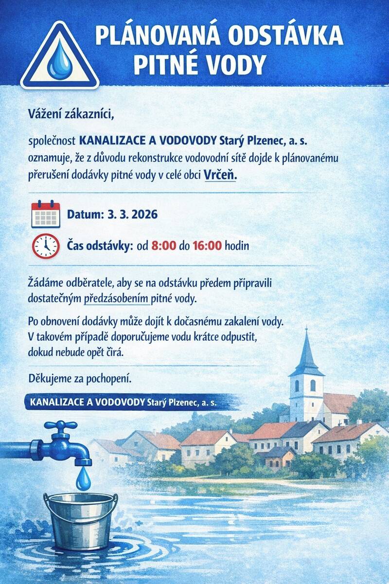 Dejte pozor a včas si načerpejte vodu do zásoby.