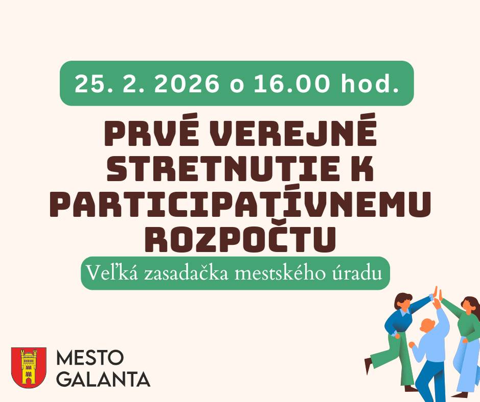 Mesto Galanta aj v roku 2026 vyčlenilo finančné prostriedky na participatívny rozpočet – tentoraz vo výške 20 000 €. Cieľ je jednoduchý: dať obyvateľom možnosť rozhodnúť, na čo sa použije časť mestského rozpočtu.