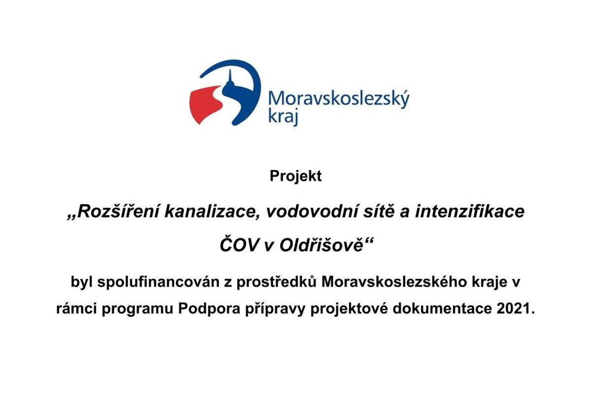 Projekt byl spolufinancován z prostředků Moravskoslezkého kraje v rámci programu Podpora přípravy projektové dokumentace 2021.
