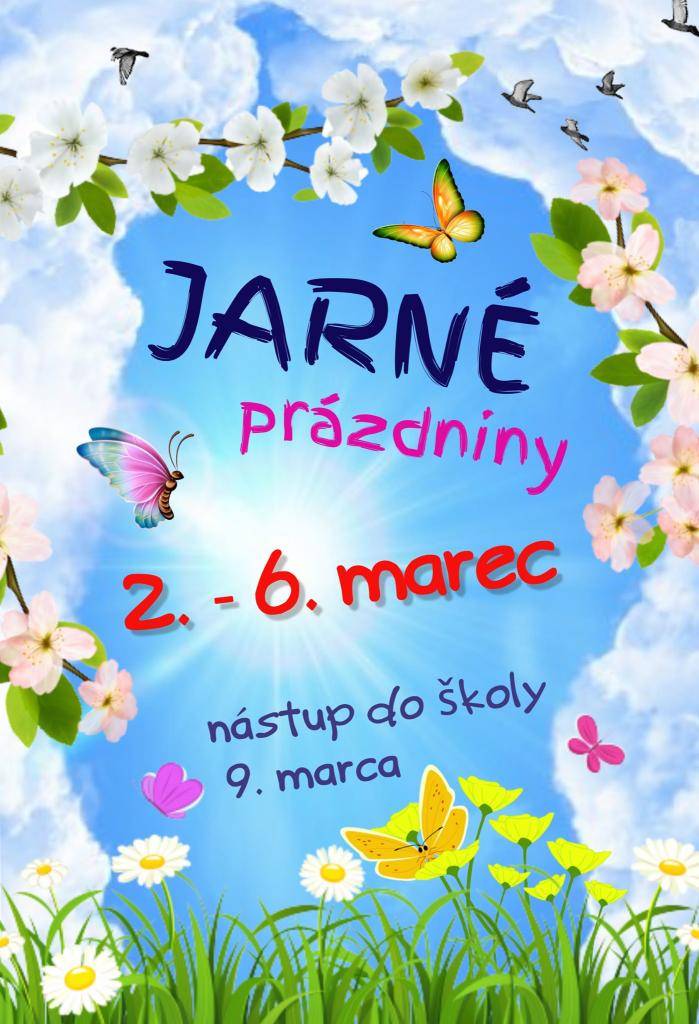 Riaditeľka MŠ Hencovce, oznamuje rodičom, že prevádzka materskej školy bude  počas jarných prázdnin t.j. od 02.03.2026 - do 06.03.2026 POZASTAVENÁ!  Nástup po prázdninách je 09.03.2026.