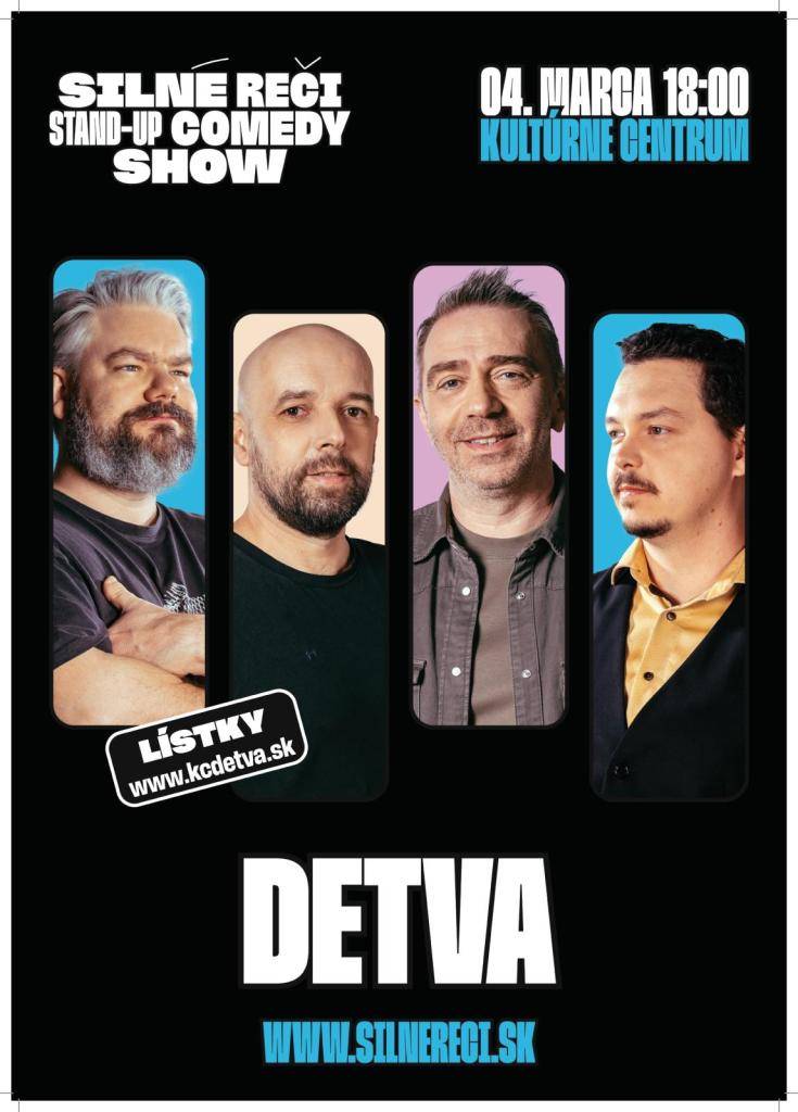 Hitparáda najlepších vtipov a najzábavnejších stand-upov prichádza do nášho mesta! Silné reči Best Of prináša najväčších komikov slovenskej stand-up scény, ktorí vám naservírujú svoje top sety, ktoré vás zaručene dostanú do kolien.