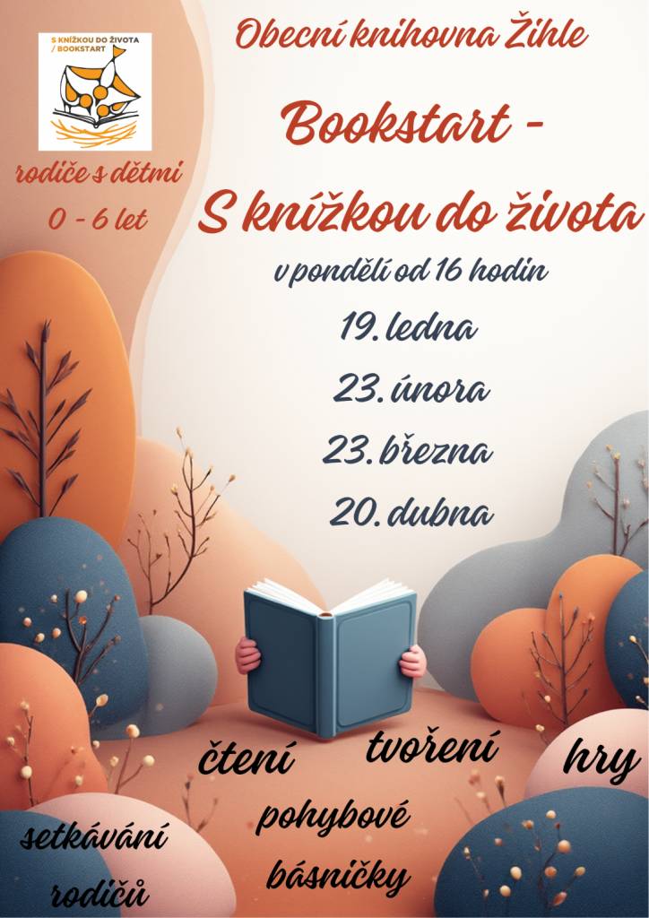Obecní knihovna Žihle - Společné čtení "S knížkou do života"  termíny jaro 2026 - viz příloha