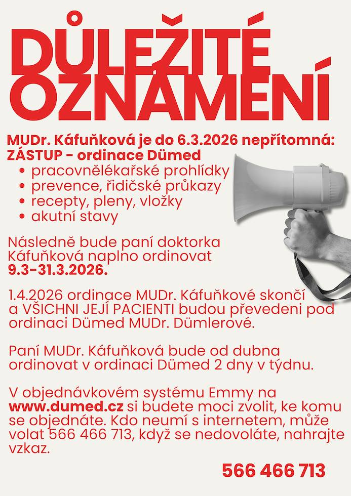 Upozorňujeme občany, že poplatek za psa je nutné uhradit do 31. března 2026.   Firma Vítek bude ve čtvrtek 26. února 2026 ve 14:30 na náměstí prodávat krmiva pro domácí a hospodářská zvířata. Nyní v akci: Zimní směs pro nosnice 345 Kč/25kg, Králík výkrm 315 Kč/25kg, Slunečnice 25 Kč/kg. Dále proběhne výkup králičích kůží za 15 Kč/ks.   Vinařství Holánek přijede s pojízdnou vinotékou ve čtvrtek 26. února 2026 od 20:00 hod. na náměstí.