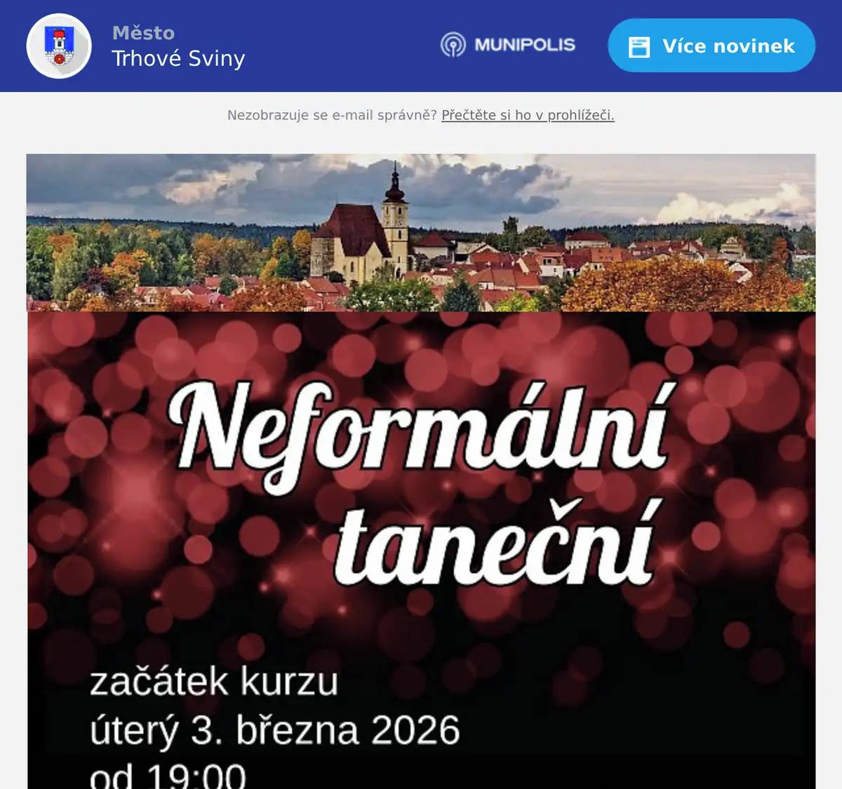 Máte chuť se naučit tancovat, ale tradiční taneční nejsou nic pro vás? Přijďte na naše Neformální taneční! 9 lekcí, kde se učíme základní kroky v pohodové atmosféře, bez obleků a večerních rób. Zahraje nám k tomu živá kapela a jako bonus prodloužená na závěr kurzu. Kurzovné pro pár za 3400 Kč.