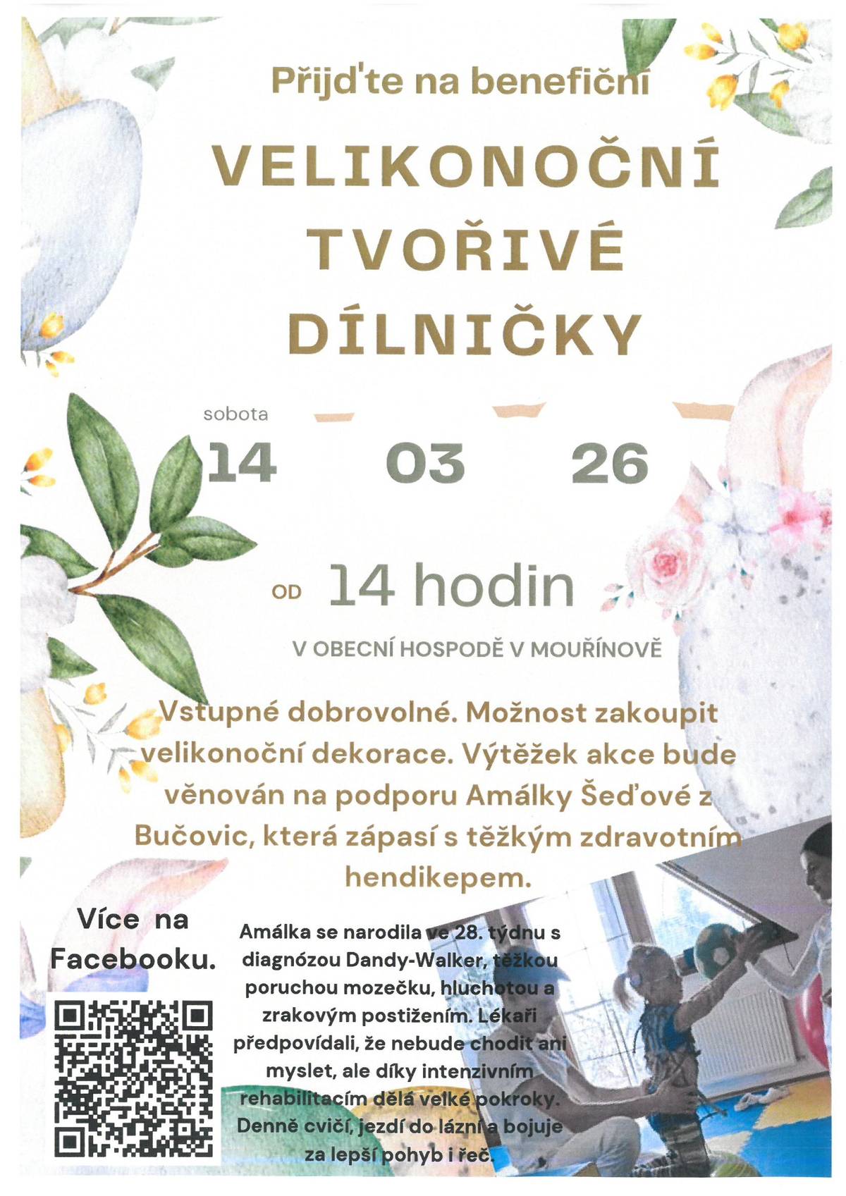 Akce se koná 14.3.2026 od 14:00 hodin v Mouřínově v obecní hospodě. Více na letáku.