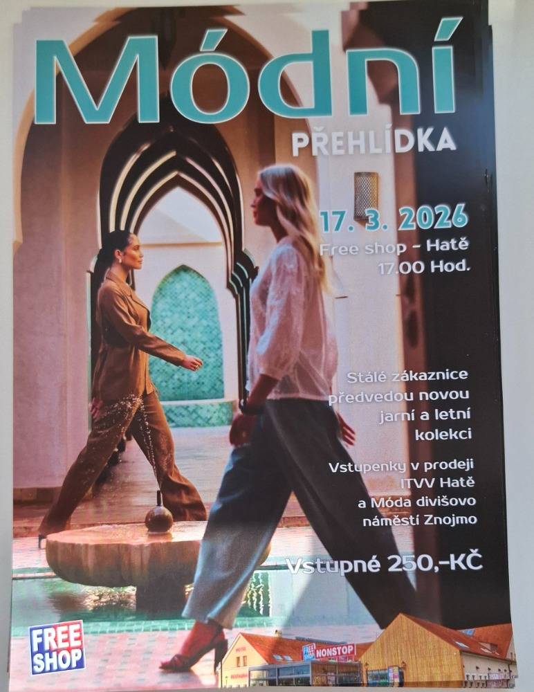 Pozvánka na módní přehlídku.