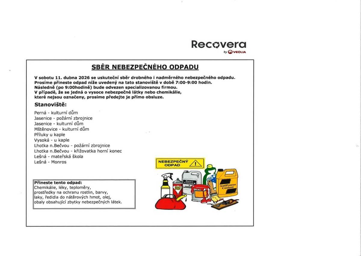 proběhne v sobotu 11.dubna 2026