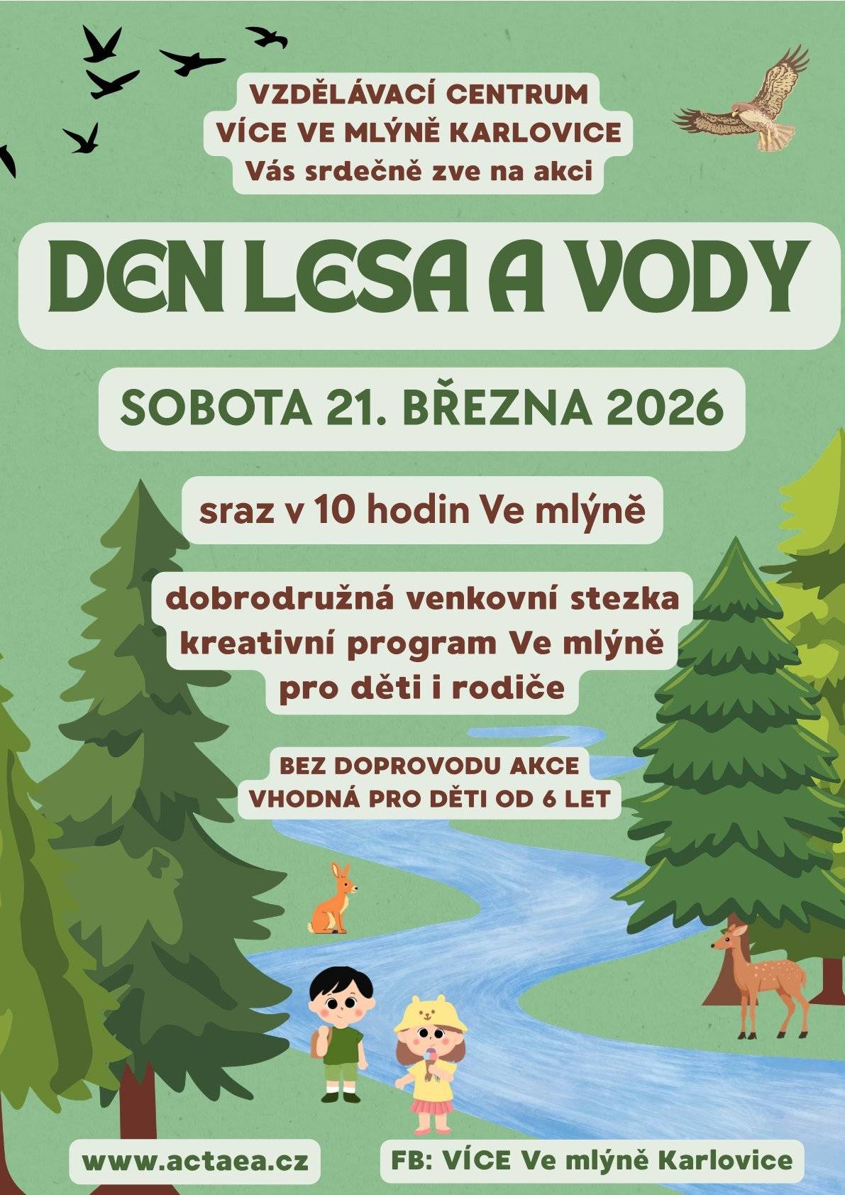 Vzdělávácí centrum VÍCE Ve mlýně se na Vás těší na akcích, které pořádá v měsíci březnu.