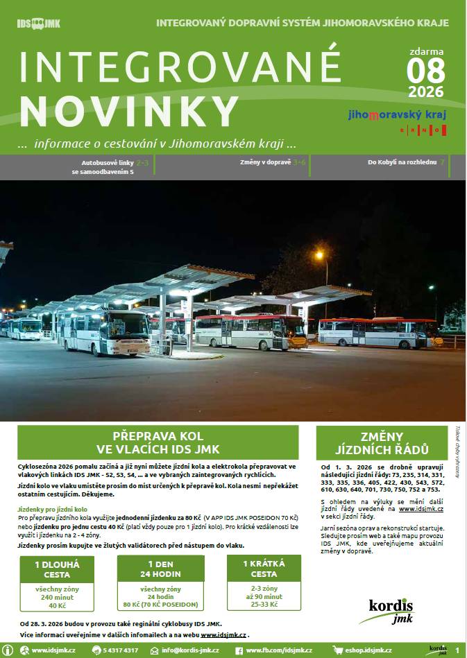 Informace o cestování v Jihomoravském kraji