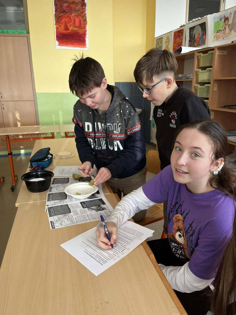 V hodinách dějepisu se žáci 6. A věnovali tématu starověkého Egypta prostřednictvím praktického projektu. Měli možnost vyzkoušet si proces mumifikace na ovoci.