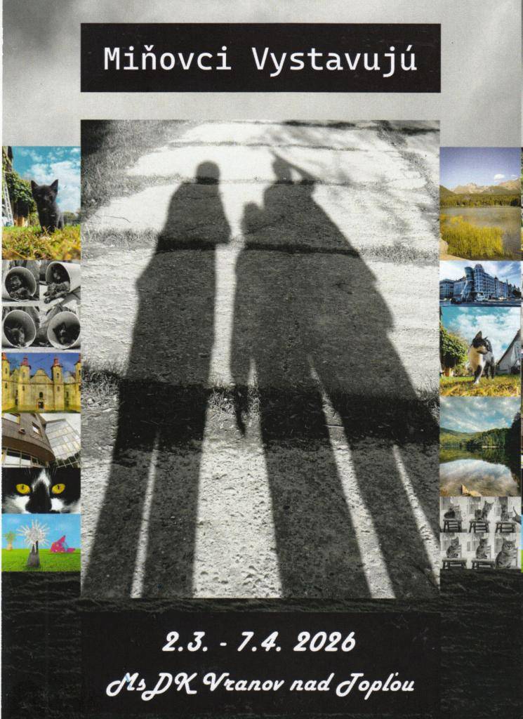 Vážení občania, v Mestskom dome kultúry vo Vranove nad Topľou, vystavujú naši Miňovci ❤️svoje obrazy od 02.03.2026 do 07.04.2026.   Srdečne ste všetci vítaní na výstave.