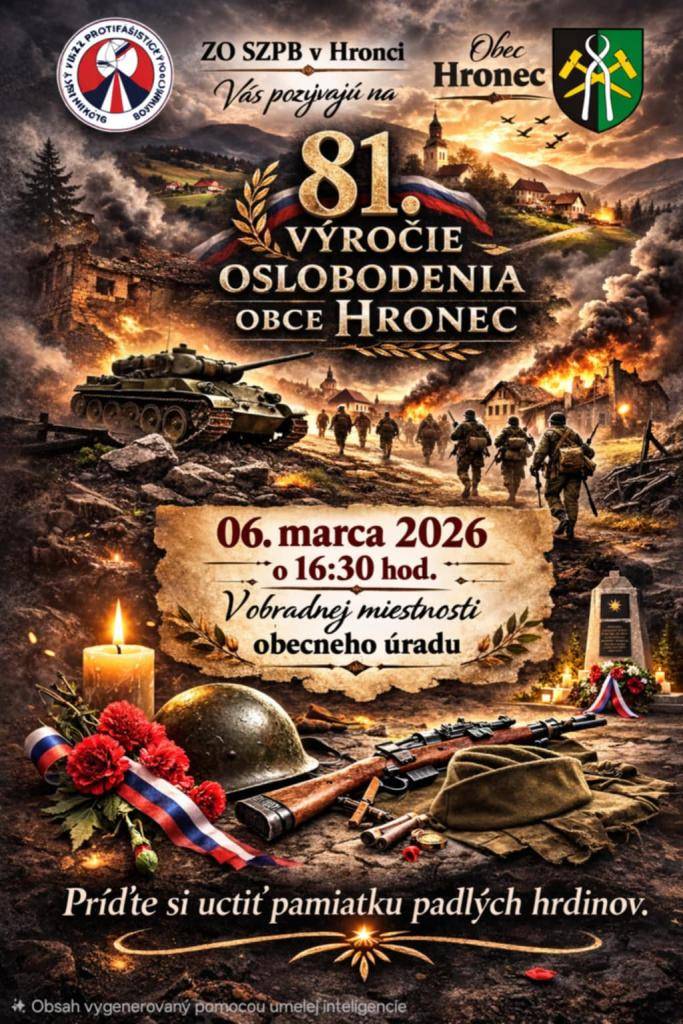 Spomienkové oslavy 81.výročia oslobodenia obce Hronec