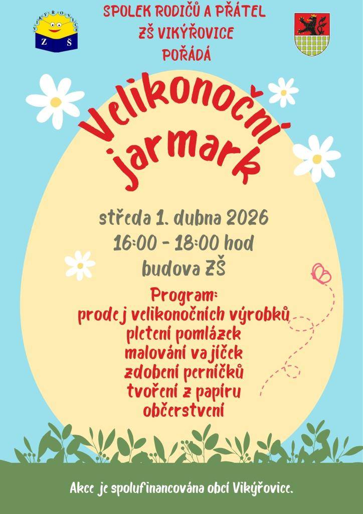 Přijďte s dětmi na tvořivé odpoledne, které nás naladí na blízké Velikonoce.