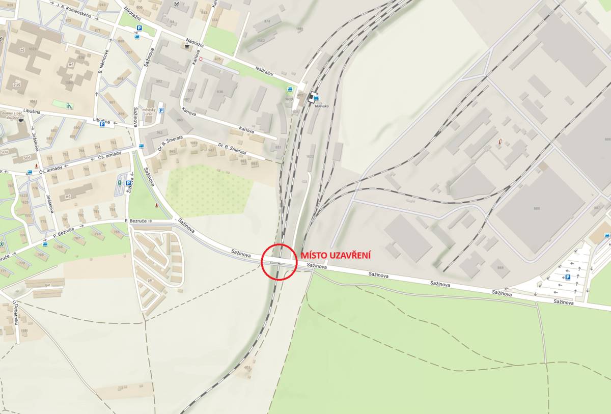 V termínu od 9. 3. do 15. 9. 2026 dojde k úplnému uzavření mostu ev.č. 10543-1 u ZVVZ v Milevsku z důvodu jeho plánované rekonstrukce. Doprava bude po dobu uzavření mostu vedena po značených objízdných trasách.