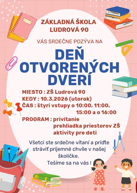 Deň otvorených dverí Základnej školy Ludrová