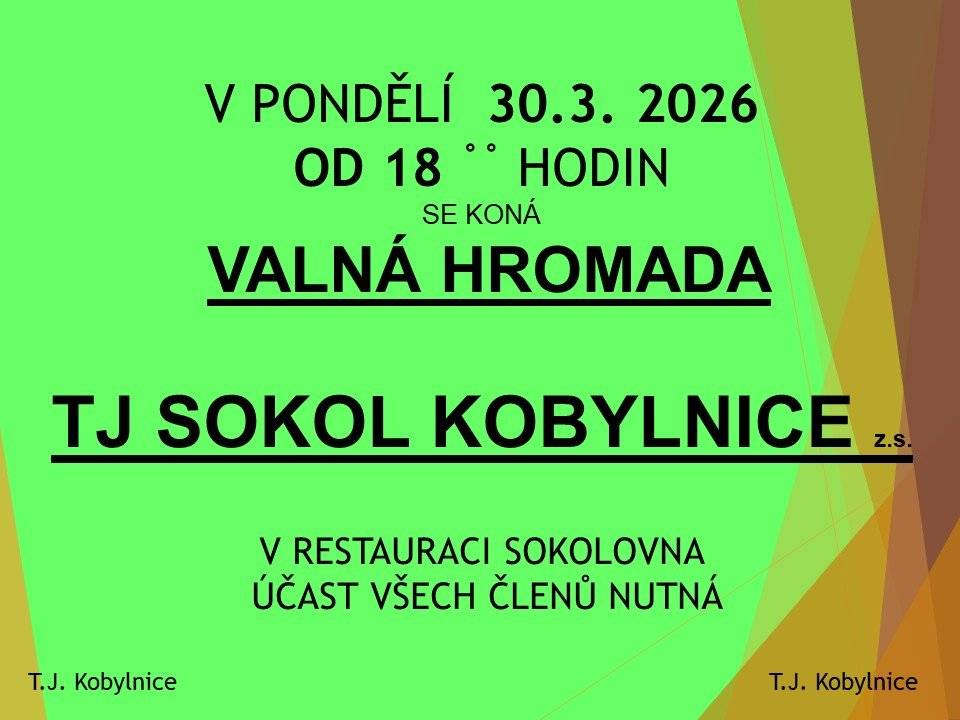 se uskuteční od 18:00 hodin v restauraci Sokolovna.