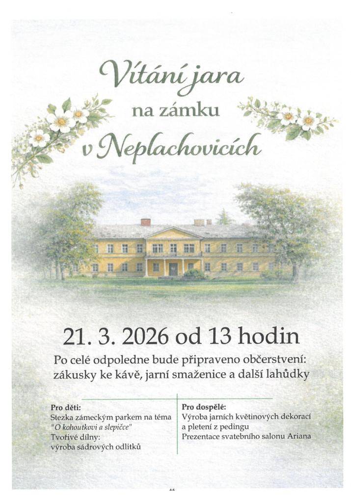 Vítání jara na zámku v Neplachovicích a floristické tvoření