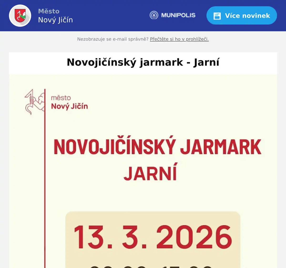 Přivítejte jaro s vůní květin, rukodělnými výrobky a poctivými dobrotami od místních prodejců! Novojičínský jarmark - Jarní se uskuteční už příští týden v pátek 13. března od 8:00 do 17:00 na Masarykově náměstí!