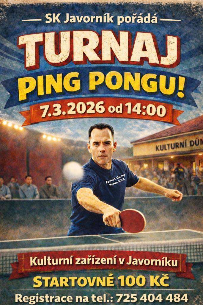 Turnaj Ping Pong 2026
