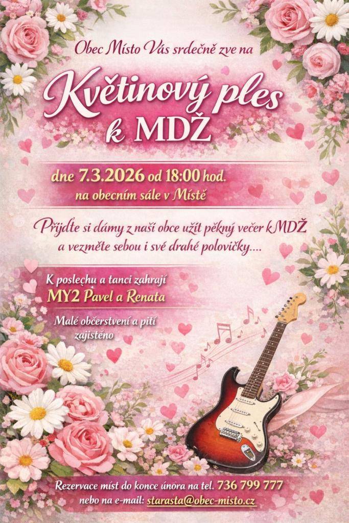 Květinový ples na sále v Míste k MDŽ  pro místní občany