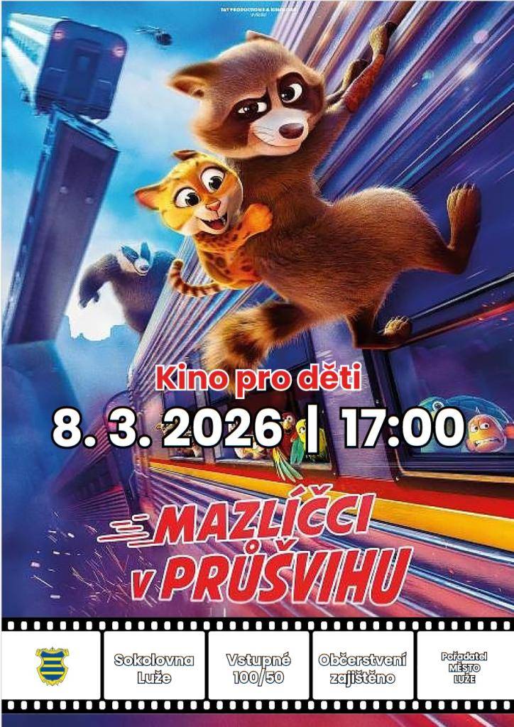 Zveme vás do kina na rodinný film Mazlíčci v průšvihu.  Čeká vás zábavné dobrodružství plné humoru a roztomilých hrdinů – ideální pro malé i velké diváky.  Přijďte si užít příjemné filmové odpoledne!   Těšíme se na vás!