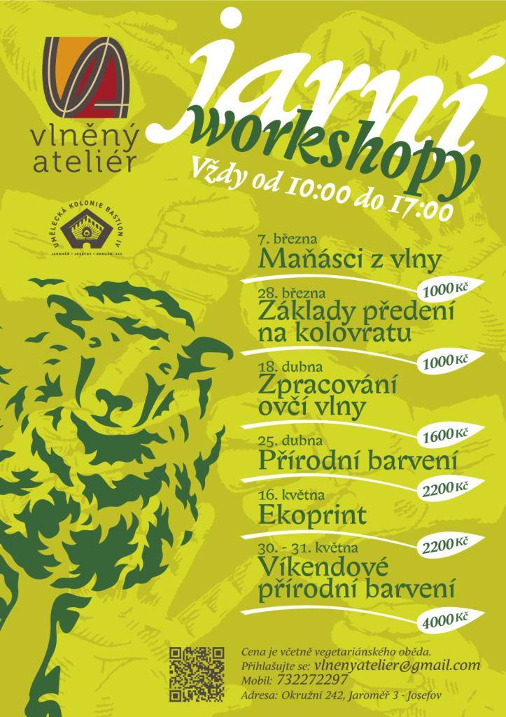 Workshopy vlněného ateliéru na různá témata.