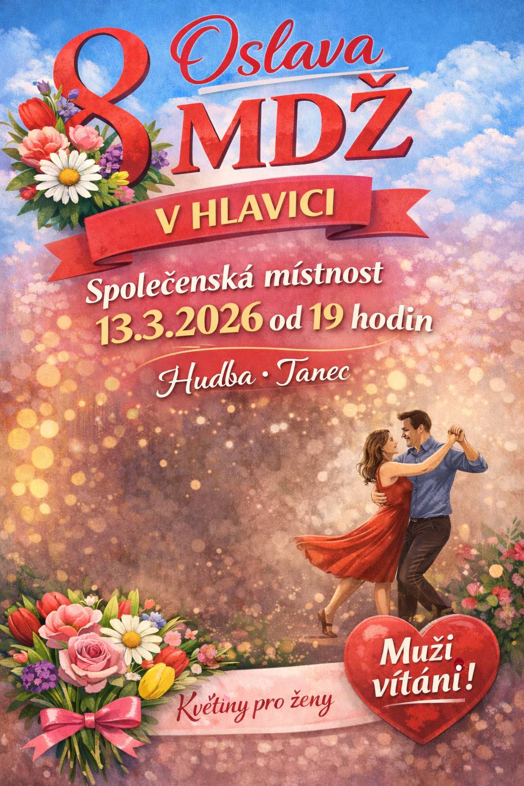 Srdečně zveme všechny věkové kategorie na společné posezení v pátek 13. března 2026 do společenské místnosti od 19 hodi