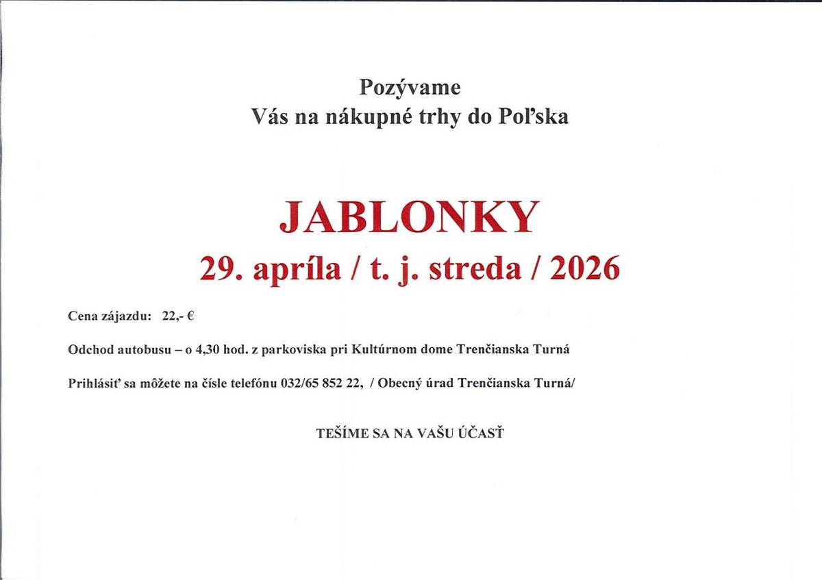 JABLONKY 29. apríla 2026