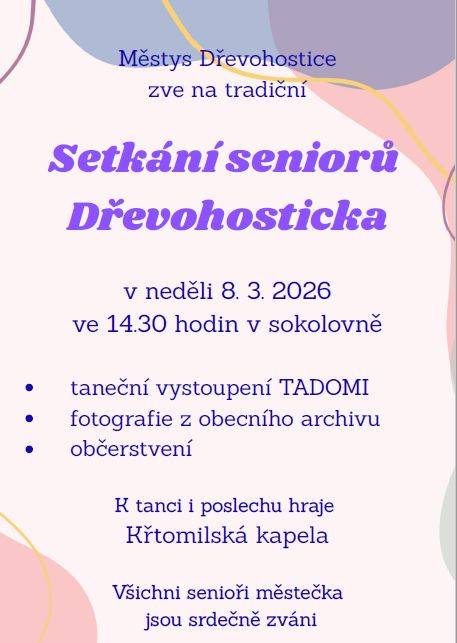 všichni senioři městečka jsou zváni