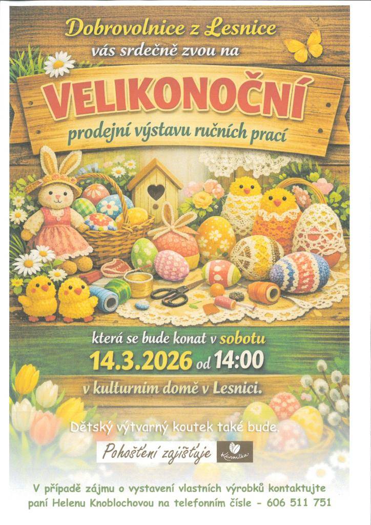 Sobota 14.3.2026 od 14:00 v KD Lesnice