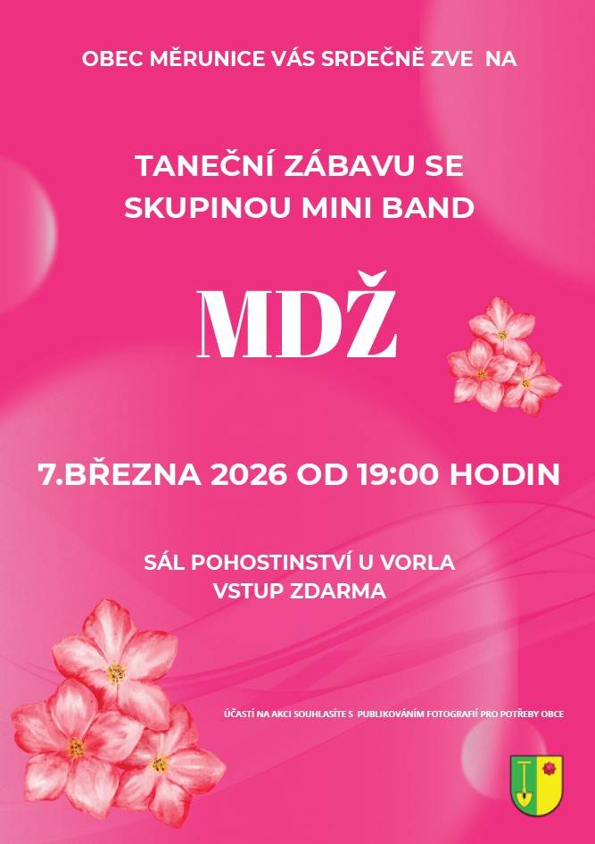Přijďte si užít taneční zábavu se skupinou Mini Band, která se koná 7. března 2026 od 19:00 hodin v sále pohostinství U Vorla.