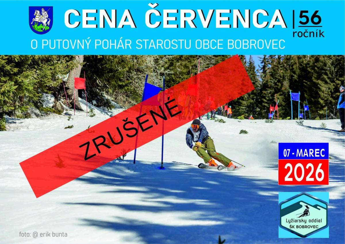 Zrušenie 56.ročníka ceny Červenca