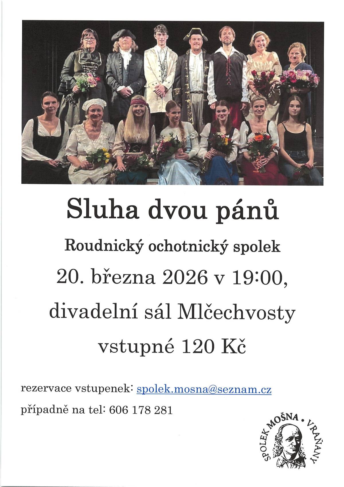 V pátek 20.3. od 19 hodin na sále v Mlčechvostech.