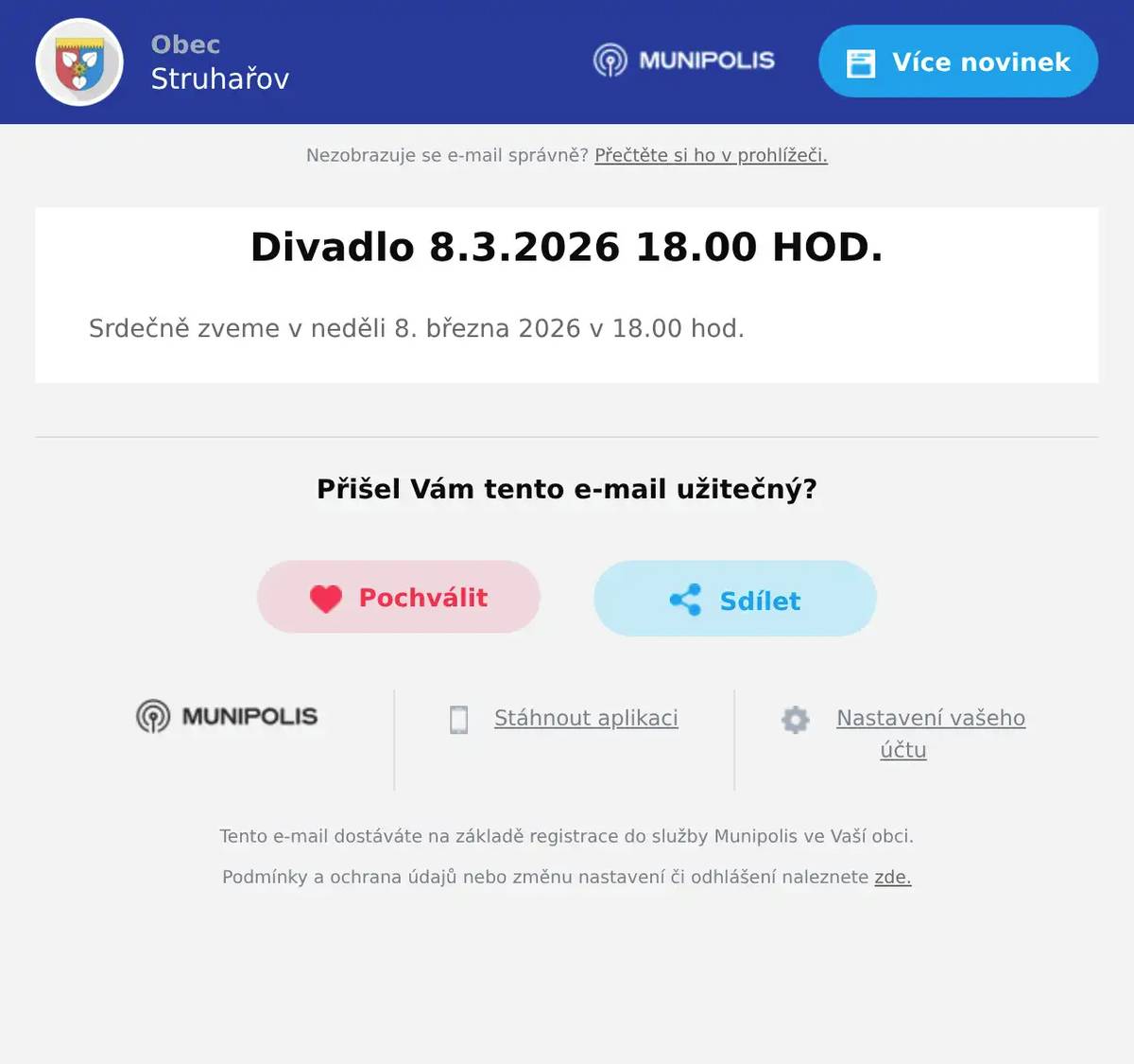 Srdečně zveme v neděli 8. března 2026 v 18.00 hod.